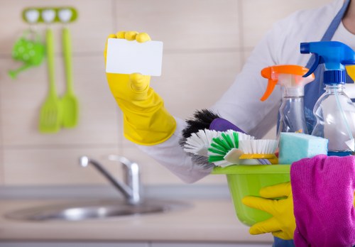 Commercial cleaning team working in a Hollandpark office environment